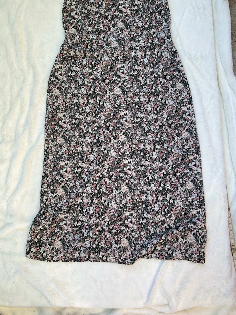 Abercrombie & Fitch Women's Floral Straps Sleeveless Maxi Dress Slit Stretch XLT
